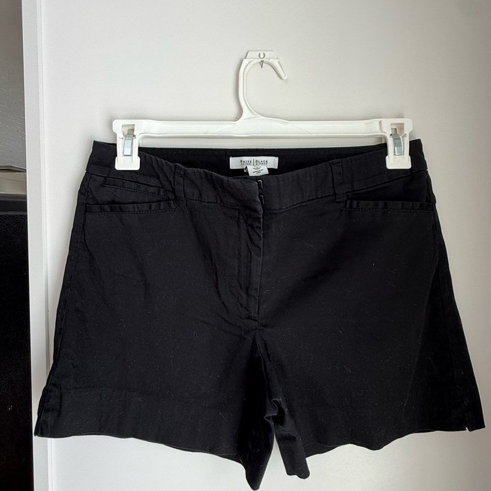 White House Black Market Black Tailored Shorts | Size 8 | Classic Workwear